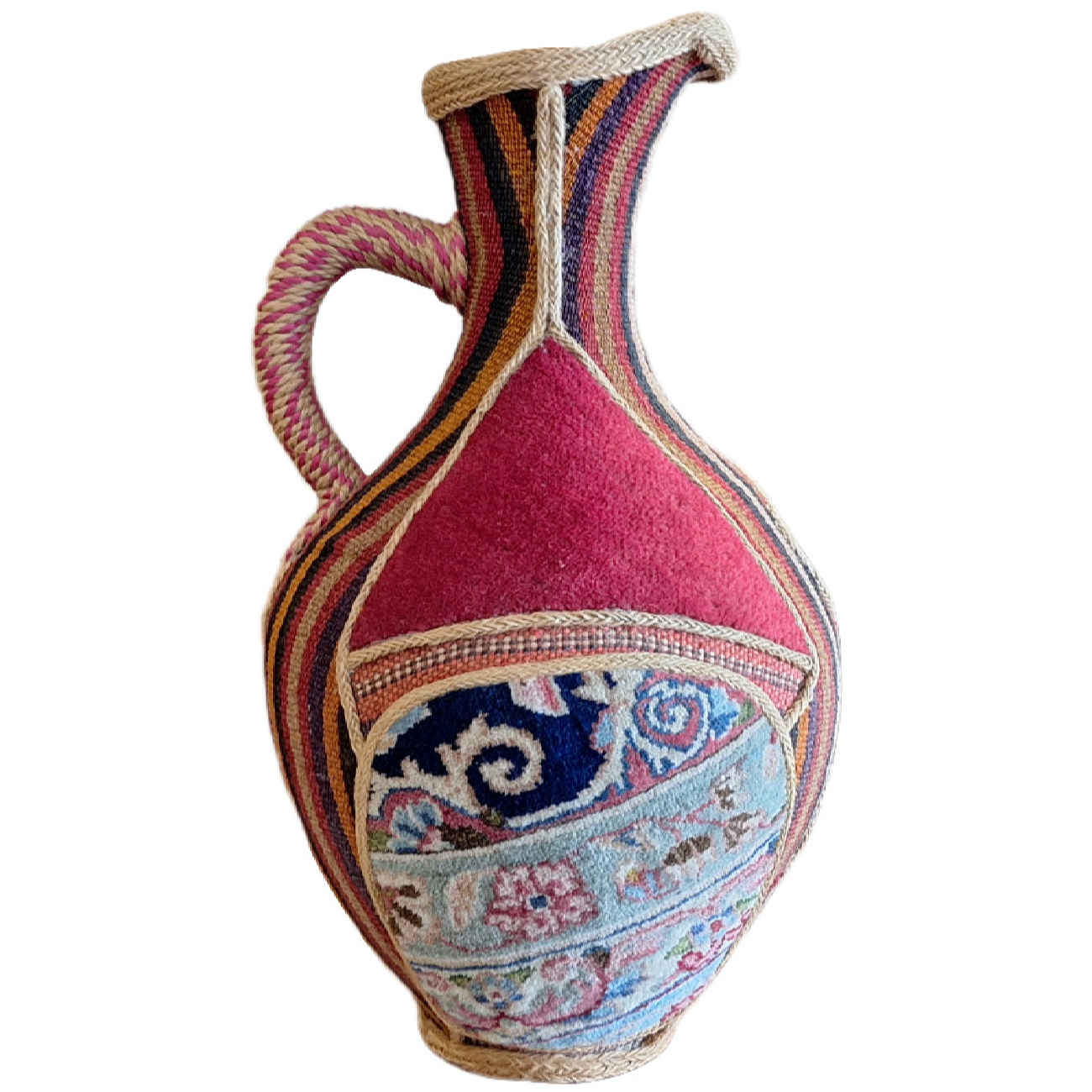 Pichet Décoratif en Céramique avec Motif Kilim & Tapis Traditionnel Persan