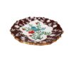 Assiette Décorative en Céramique Fait Main et Peinte à la Main Étanche Motif Gol o Morgh