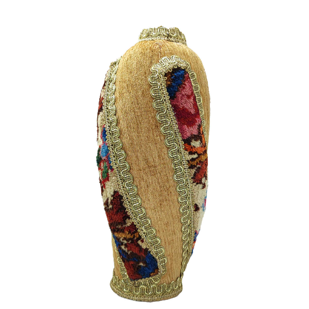 Vase à bourgeons décoratif en poterie fait main, design persan Jajim et Kilim.