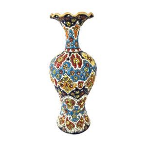 Vase en poterie décoratif avec émail Minakari persan Art peint à la main Floral