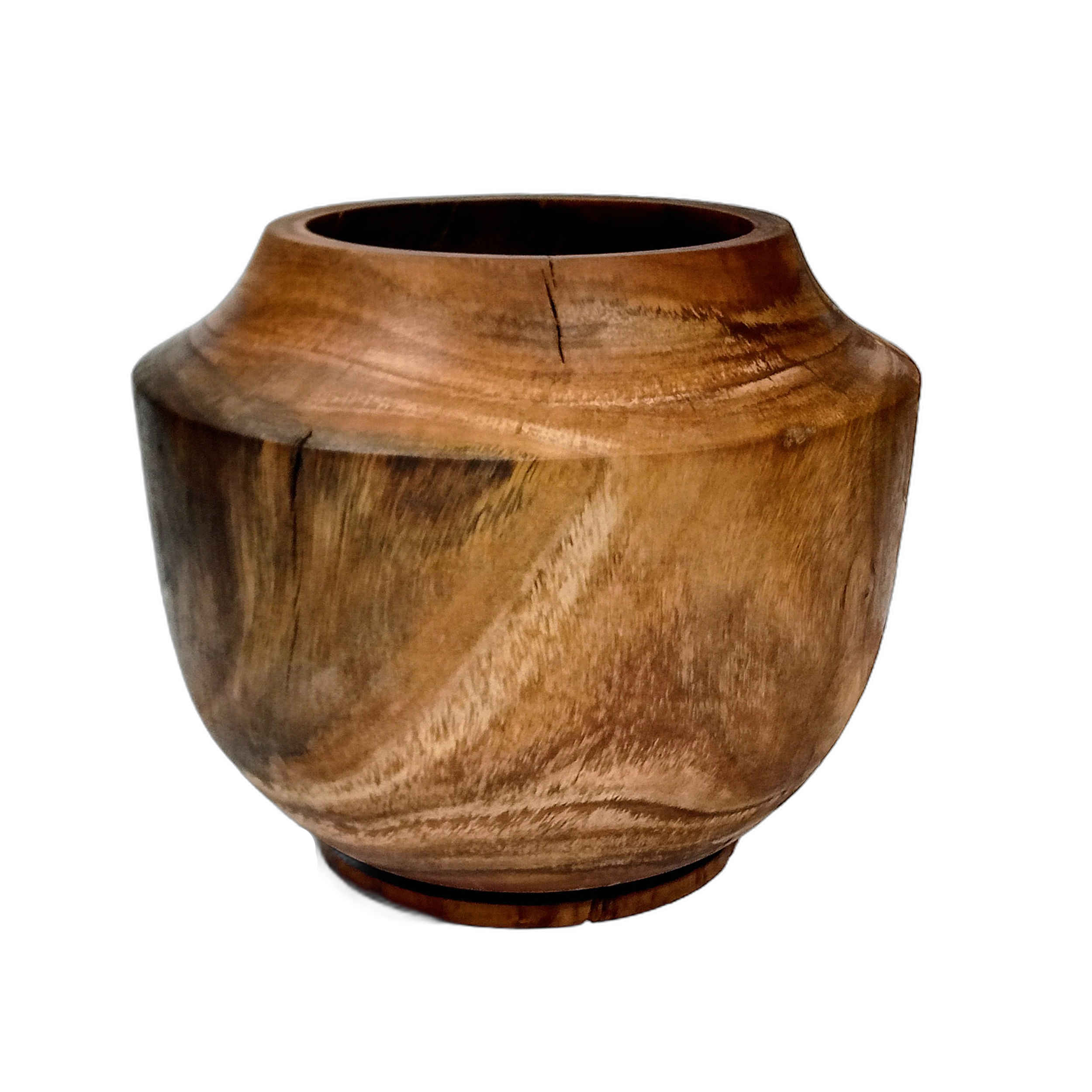 Vases décoratifs en bois massif naturel, faits à la main, pour espace de vie