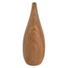 Vases décoratifs à tige unique en bois massif naturel, faits main avec art, style rustique – Lot de 2.