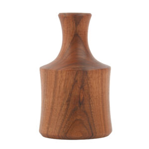 Vases à bourgeons décoratifs rustiques et minimalistes en bois massif naturel – Lot de 2.