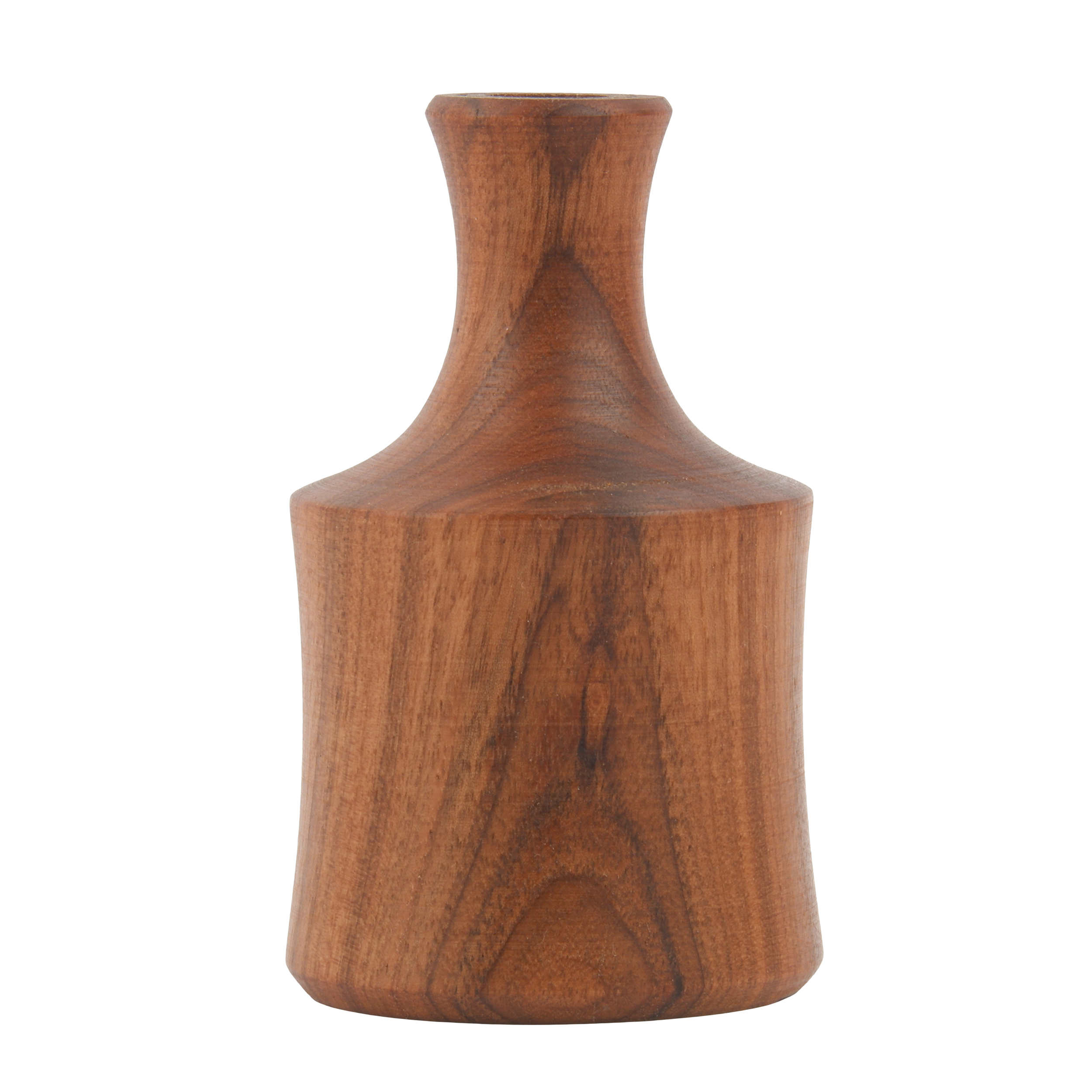 Vases à bourgeons décoratifs rustiques et minimalistes en bois massif naturel – Lot de 2.