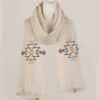 Châle en Chanvre Brodé pour Femme Modèle Simple Face