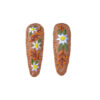 Set de Pinces à Cheveux à Clip Brodé à la Main avec Design Floral Tissé à la Main