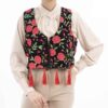 Gilet brodé pour femmes avec design floral
