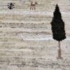 Tapis en laine Gabbeh persan authentique tissé à la main motifs animaliers