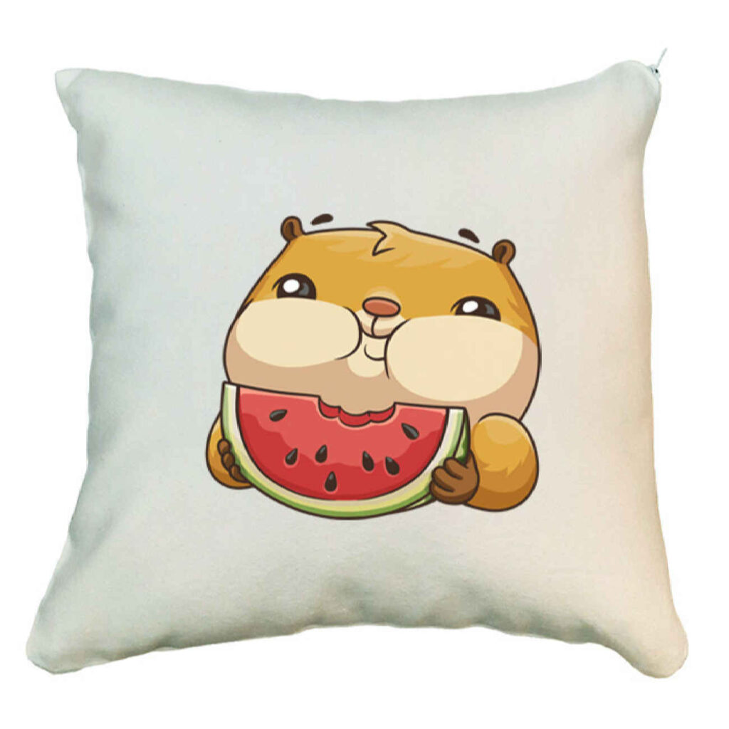Coussin Décoratif Fantaisie - Design Hamster Dessin Animé