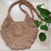 Sac tote crochet tissé à la main en chanvre - Modèle marché