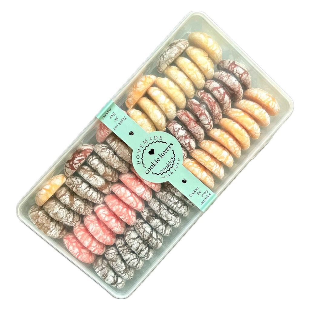 Mélange de cookies maison Crinkle aux saveurs chocolat et fruits