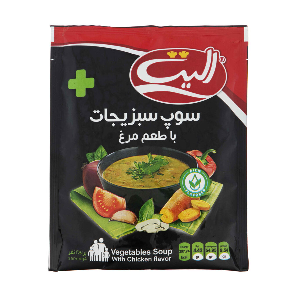 Soupe de légumes saveur poulet en poudre – Elite 80g (20 sachets)