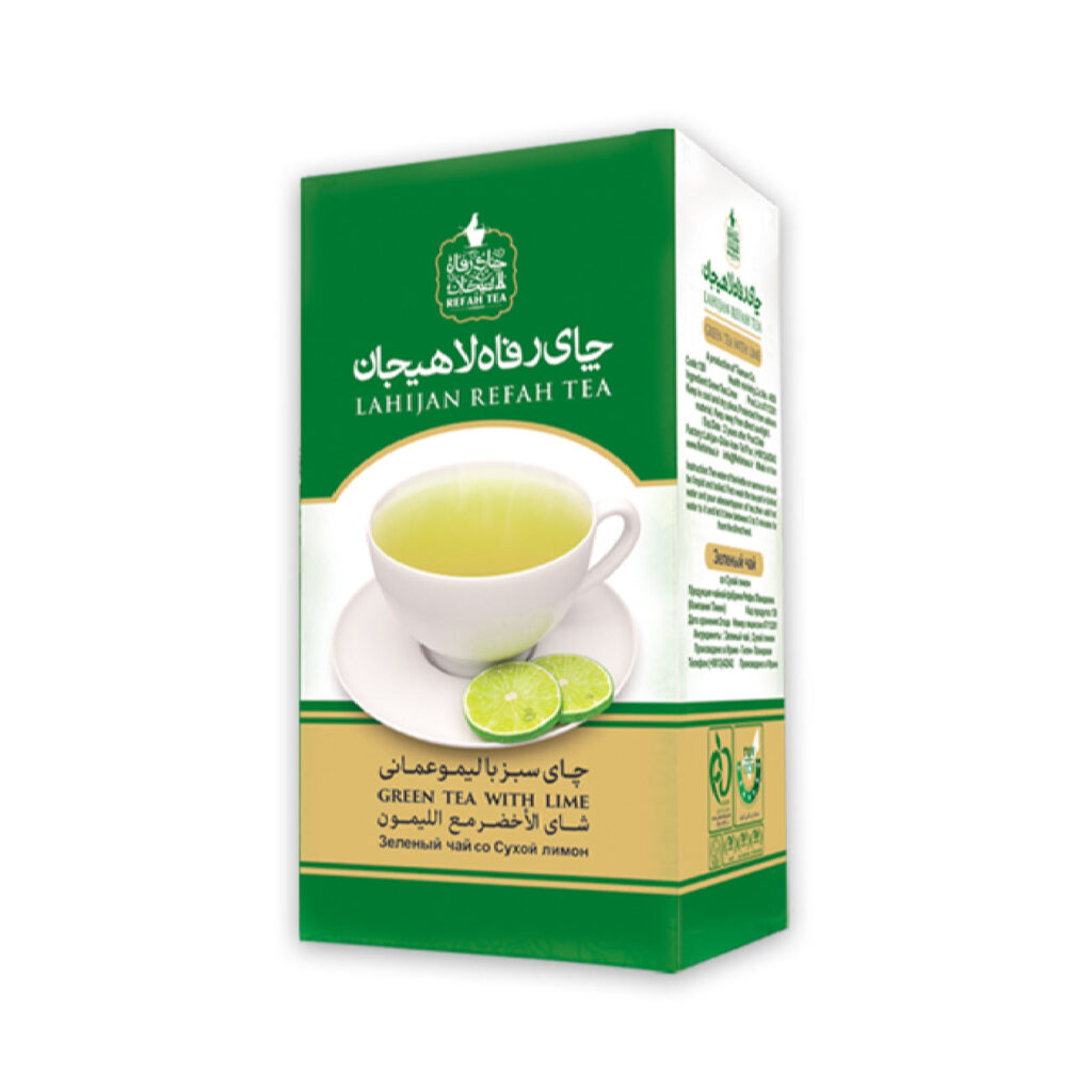 Thé Vert Aromatisé au Citron Refah Lahijan d'Iran 210 gr (7x)