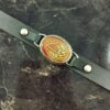 Bracelet islamique avec cuir et pierre agate Ya Zaynab pour homme