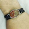 Bracelet islamique avec cuir et pierre agate Ya Zaynab pour homme