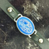 Bracelet en cuir islamique avec pierre agate pour homme modèle Ya Hossein