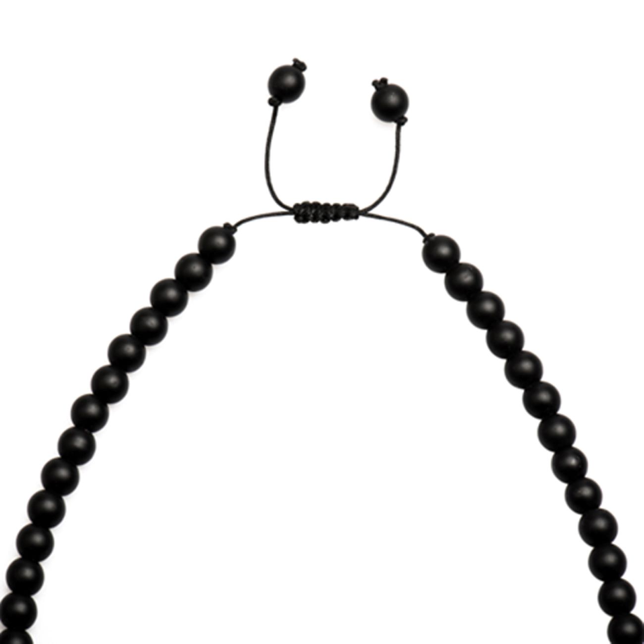 Collier perlé islamique avec pendentif calligraphie Ya Hossein en acier