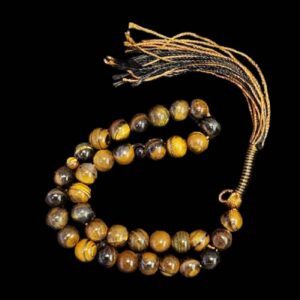 Chapelet islamique Œil de tigre – 33 perles de prière