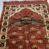 Tapis de prière islamique en velours Janamaz Sajadah rembourré Kaaba rouge brique
