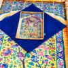 Tapis de Prière Islamique Fin en Velours avec Motif Carreaux Persans