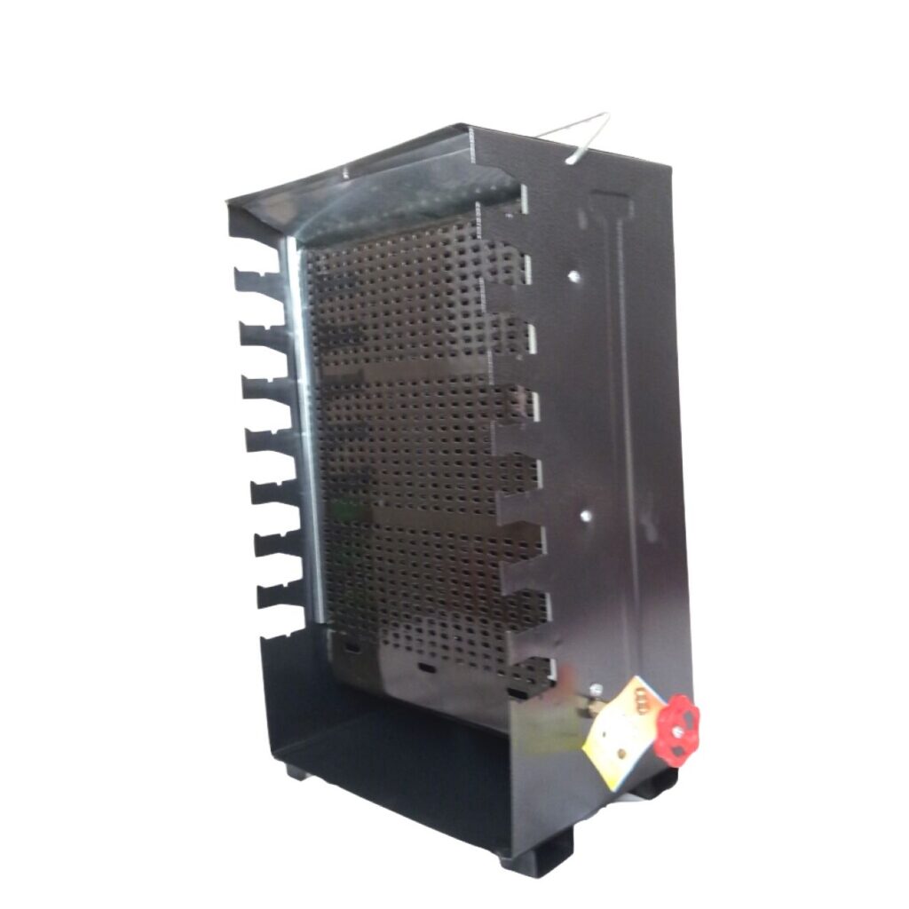 Grill à Gaz Vertical pour Kebab - Simple Face avec Support de 8 Brochettes