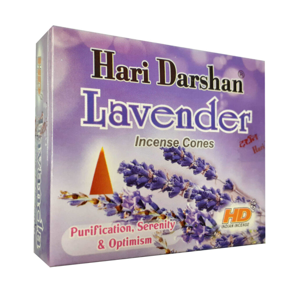 Hari Darshan Lavender Incense Cones - 40 Gram (Pack of 4)