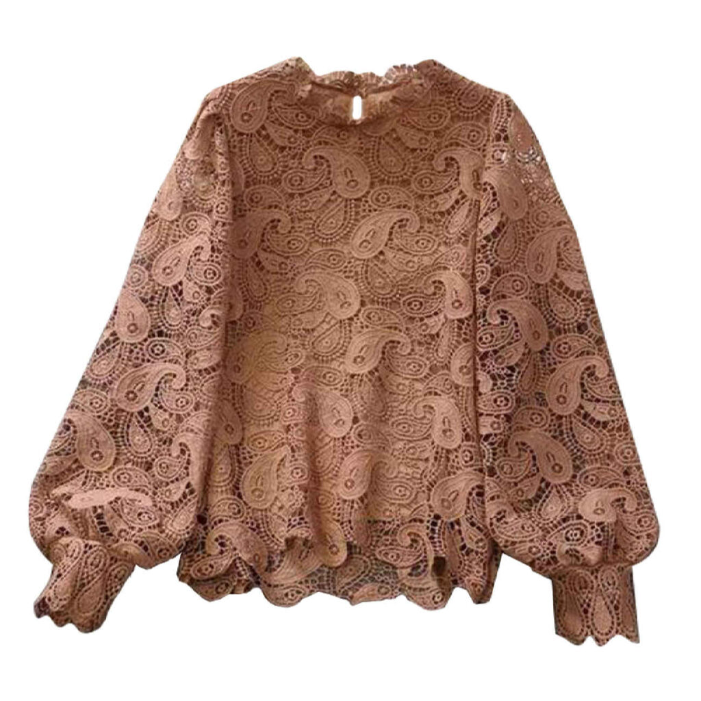 Blouse à manches longues pour femmes avec design Paisley