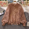 Blouse à manches longues pour femmes avec design Paisley