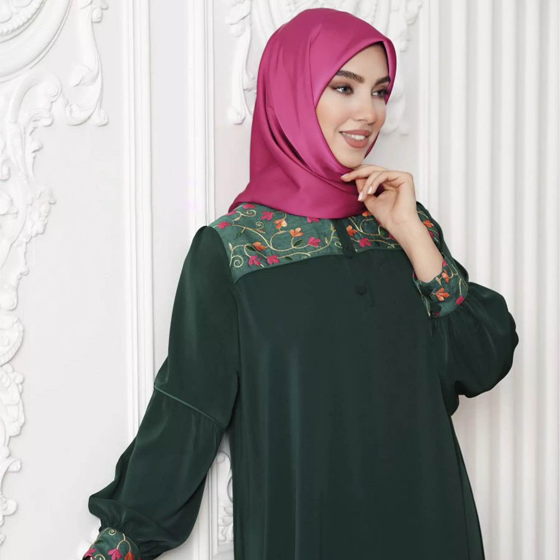 Abaya coupe ample pour femmes musulmanes modèle Emerald