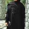 Abaya coupe ample pour femmes musulmanes en noir