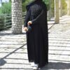 Abaya coupe ample pour femmes musulmanes en noir