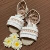 Sandales Sling Back Plates Macramé avec Design Boho Artisanales Code Sh04