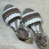 Sandales Sling Back Macramé avec Design Boho Fabriquées à la Main