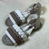 Sandales Sling Back Macramé avec Design Boho Fabriquées à la Main