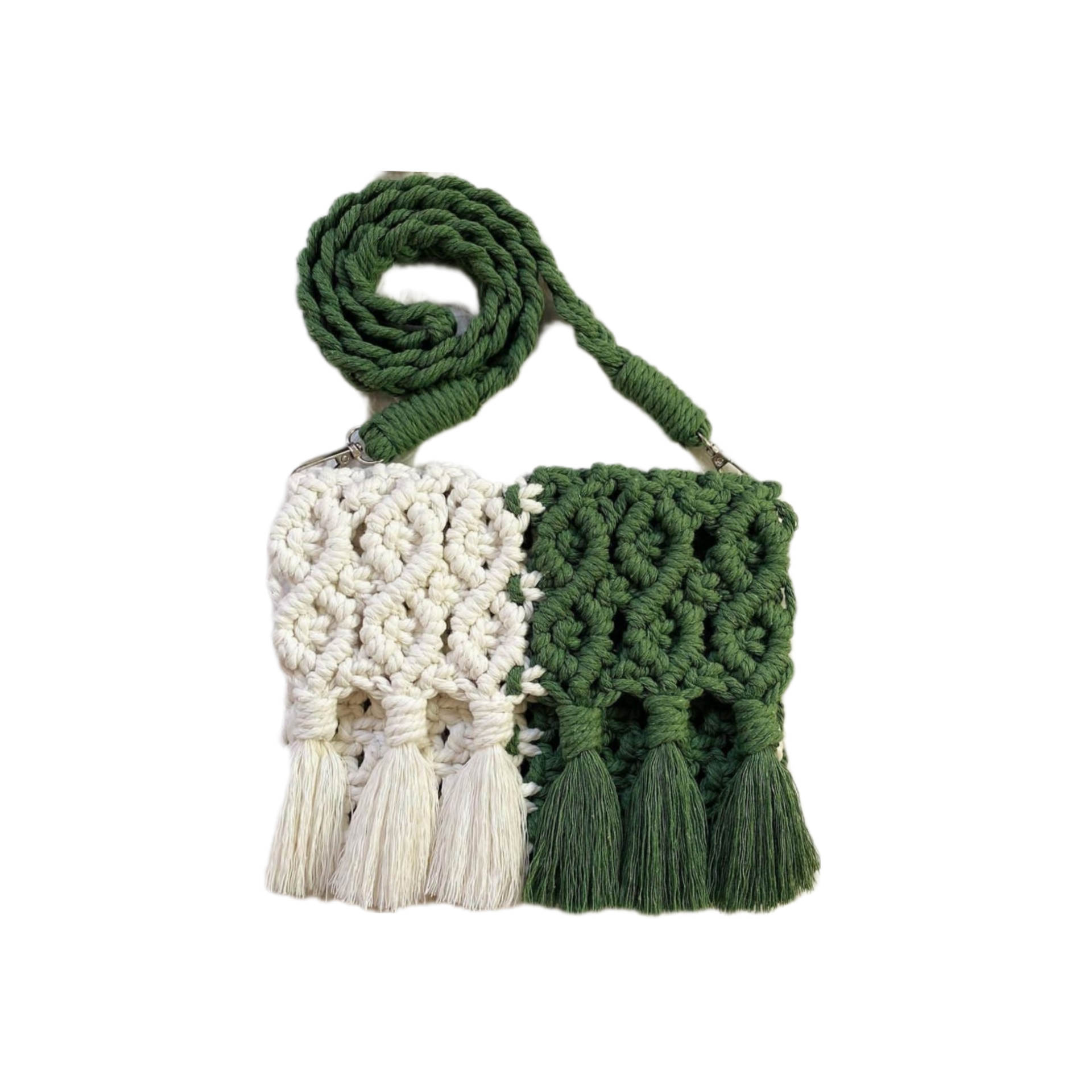 Sac à bandoulière macramé fait main pour femmes - Modèle Baran