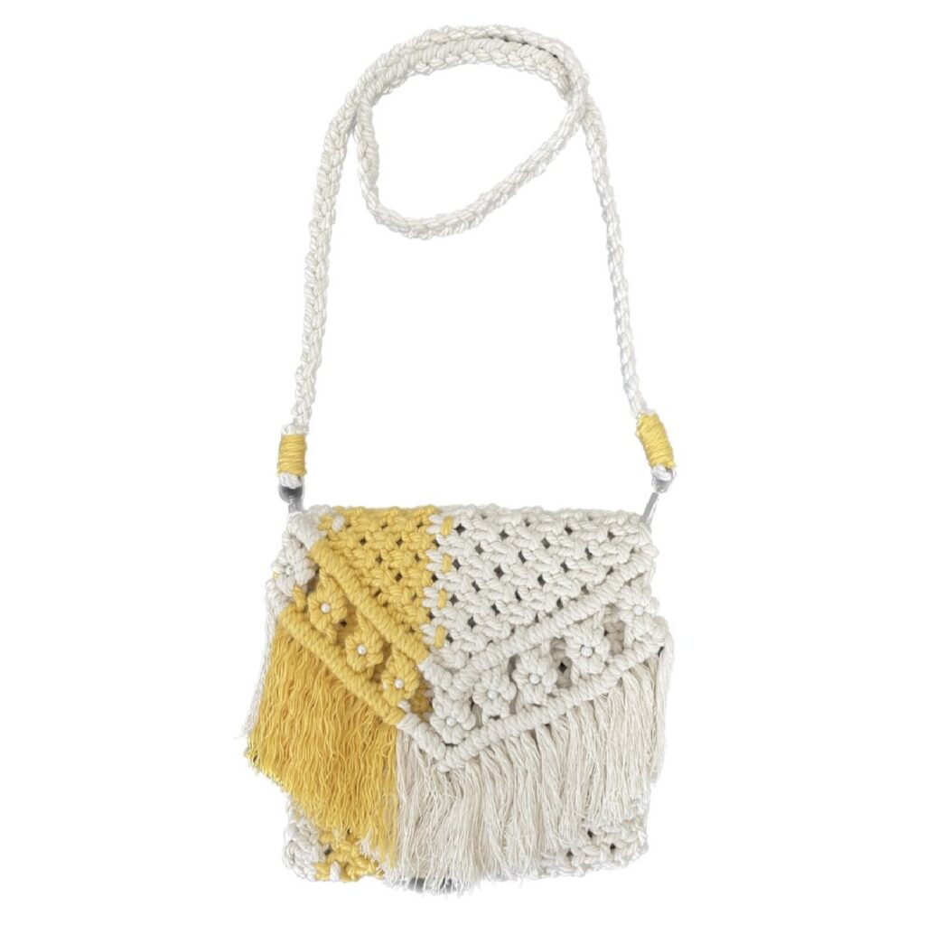 Sac à bandoulière macramé pour femmes fait main - Modèle Boho