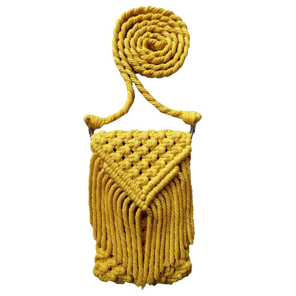 Sac à bandoulière macramé pour femmes fait main avec design Boho
