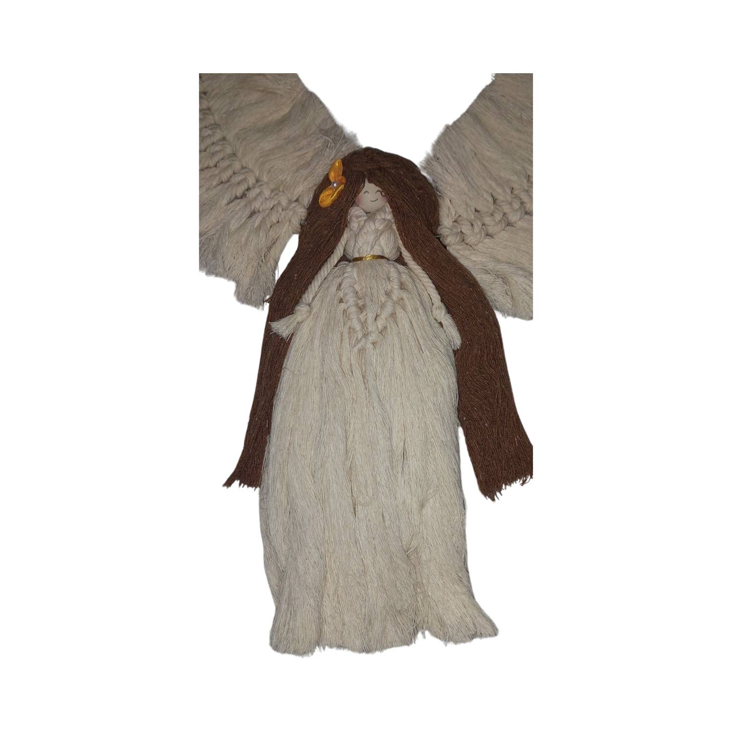 Tenture murale en macramé – Art bohème, modèle Angel, tissé à la main