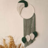 Tenture murale en macramé - Art bohème, modèle Leaves
