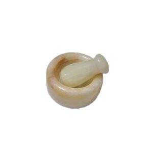 Ensemble Mortier et Pilon en Marbre Fabriqué à la Main pour le Mélange de Safran et d’Épices Modèle Nima