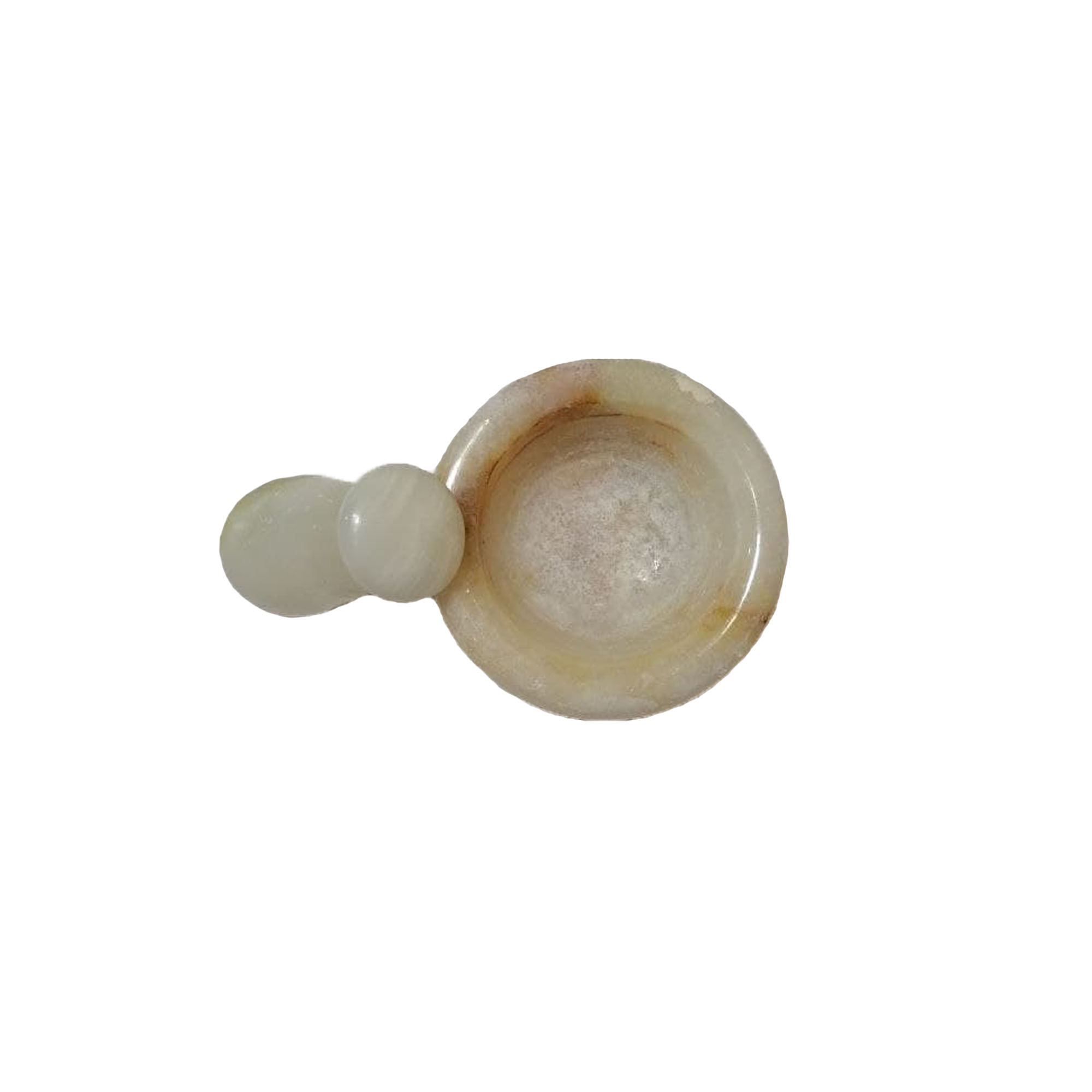 Ensemble Mortier et Pilon en Marbre Fabriqué à la Main pour le Mélange de Safran et d’Épices Modèle Nima