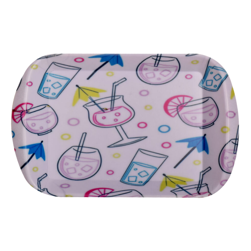 Plateau de service en mélamine durable et léger, pour boissons d'été, set de 3