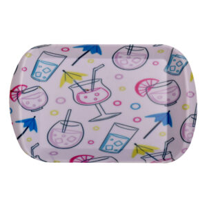 Plateau de service en mélamine durable et léger, pour boissons d’été, set de 3