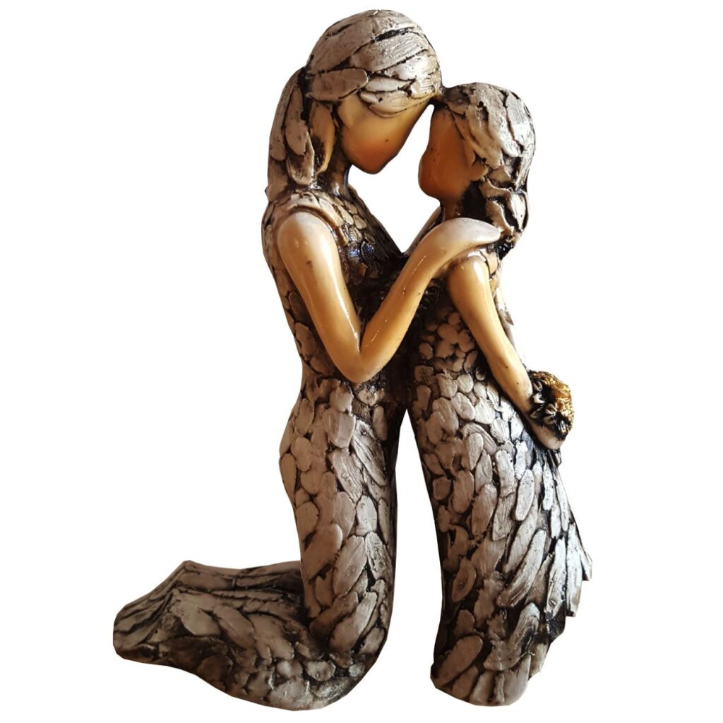 Figurine arbre de saule - Mère et fille