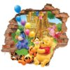 Autocollant mural 3D pour chambre de bébé – Modèle Winnie l’Ourson et ses amis