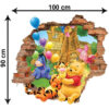 Autocollant mural 3D pour chambre de bébé – Modèle Winnie l’Ourson et ses amis