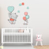 Autocollant mural en bois pour chambre de bébé – Design éléphant
