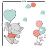 Autocollant mural en bois pour chambre de bébé – Design éléphant
