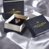 Bague en argent Agate pour homme Élégance Rouge Modèle Fleur