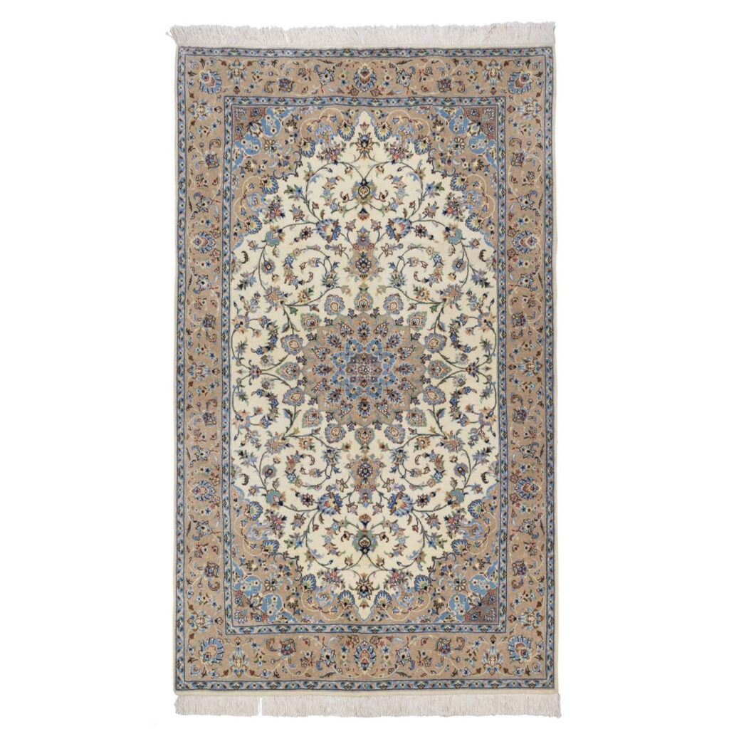Tapis persan avec laine noué à la main authentique à Yazd Lachak Toranj